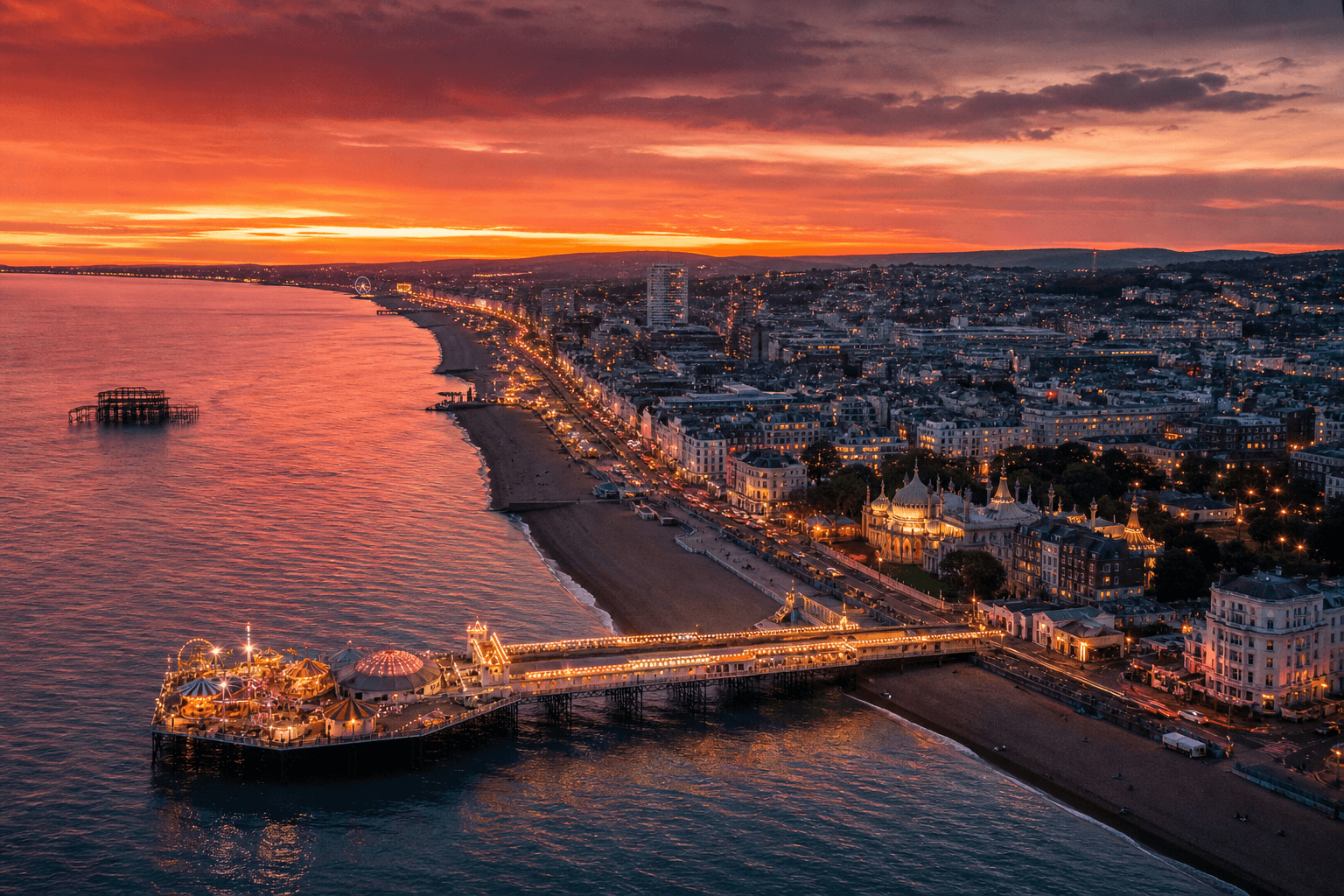 Rage rooms in Brighton — city skyline